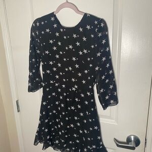 Nasty Gal Black and White Starry Kids Dress